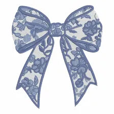 4" Chinoiserie Bow Embroidery Design (9 Formats - Instant Download)