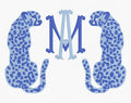 Spotted Cheetah Monogram Frame Embroidery Design: 10 Stitch Formats