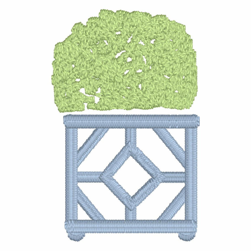 Boxwood Topiary Embroidery Design: 2 Styles, 10 File Formats (Instant Download)