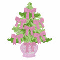 Chinoiserie Bow Christmas Tree Embroidery Design: Grandmillennial Stitch Files, Instant Download, 10 Formats
