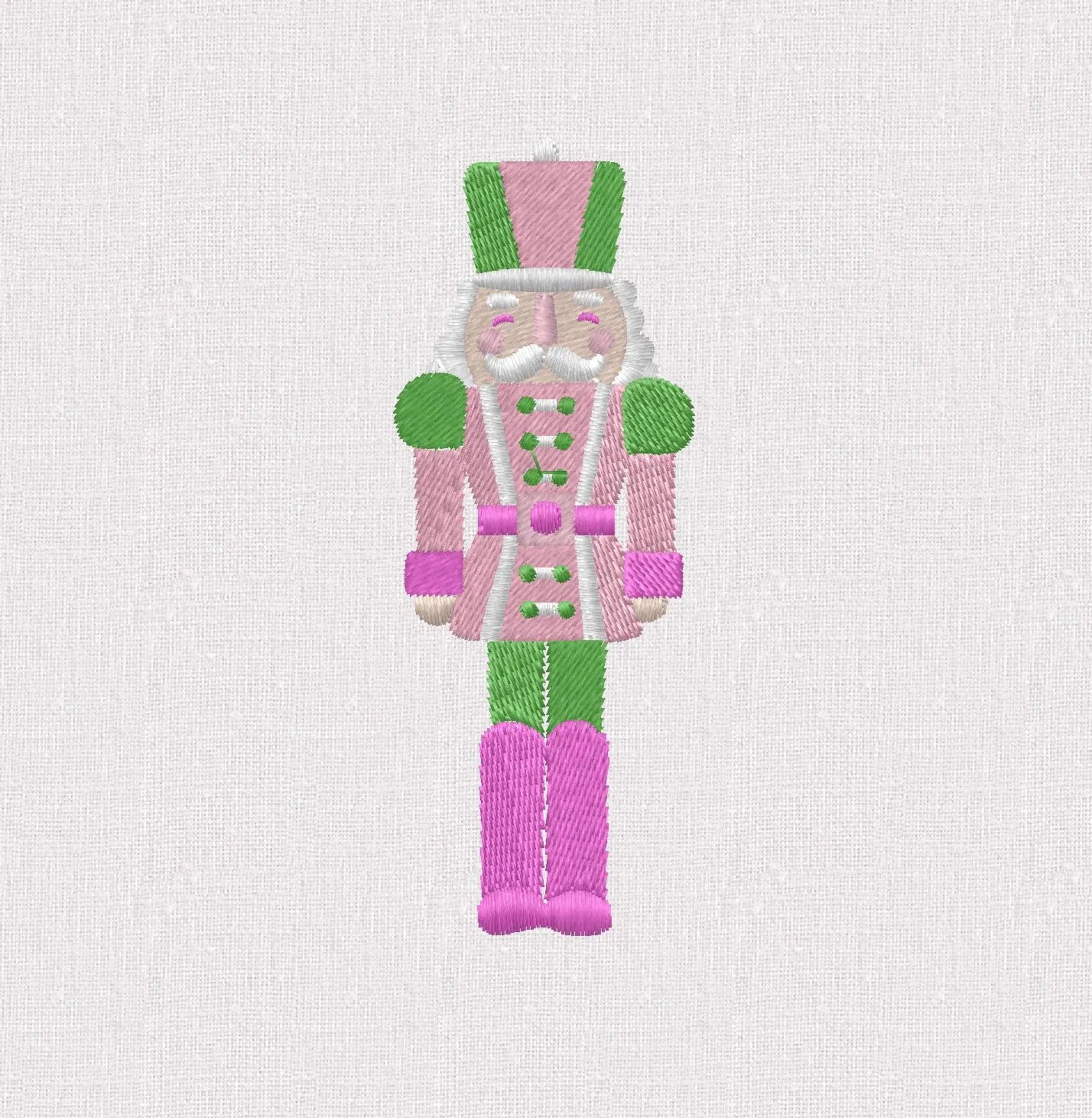 Christmas Nutcracker Embroidery File: 3.5 Inch, 10 Stitch Formats