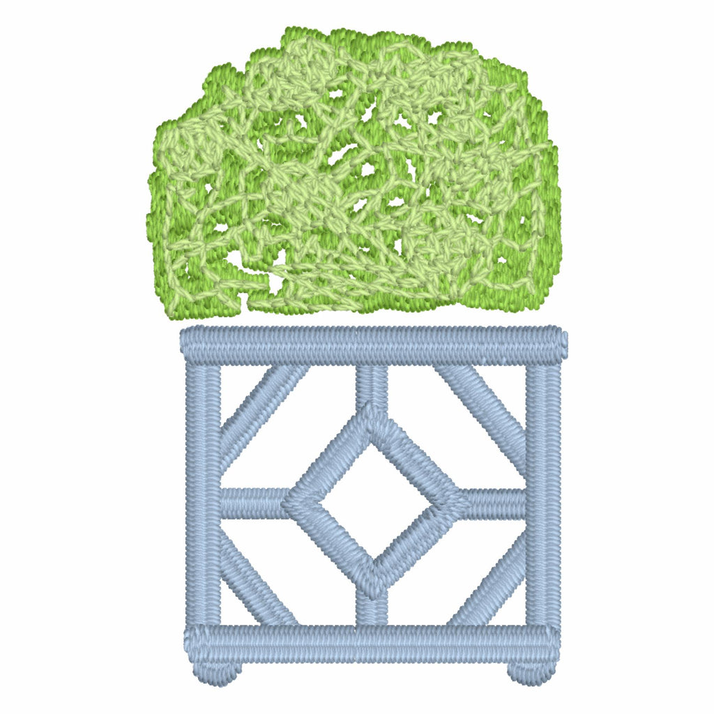 Boxwood Topiary Embroidery Design: 2 Styles, 10 File Formats (Instant Download)