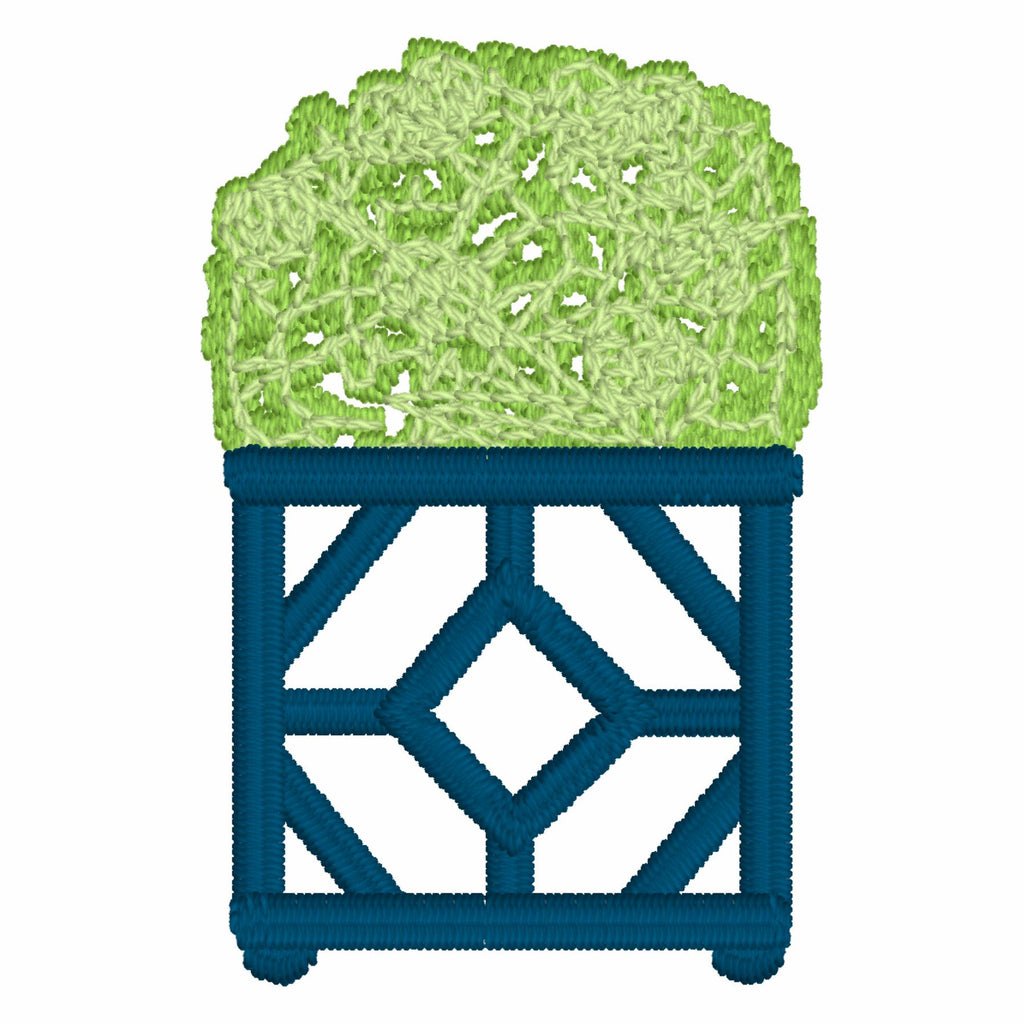 Boxwood Topiary Embroidery Design: 2 Styles, 10 File Formats (Instant Download)