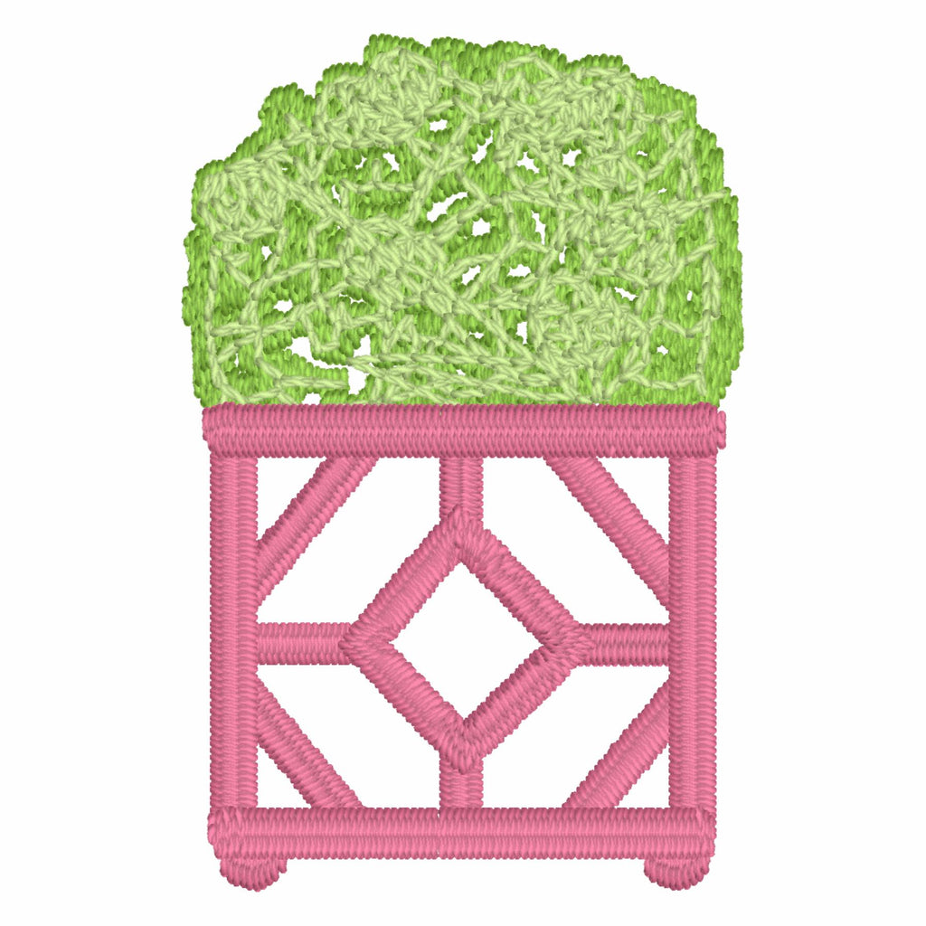 Boxwood Topiary Embroidery Design: 2 Styles, 10 File Formats (Instant Download)