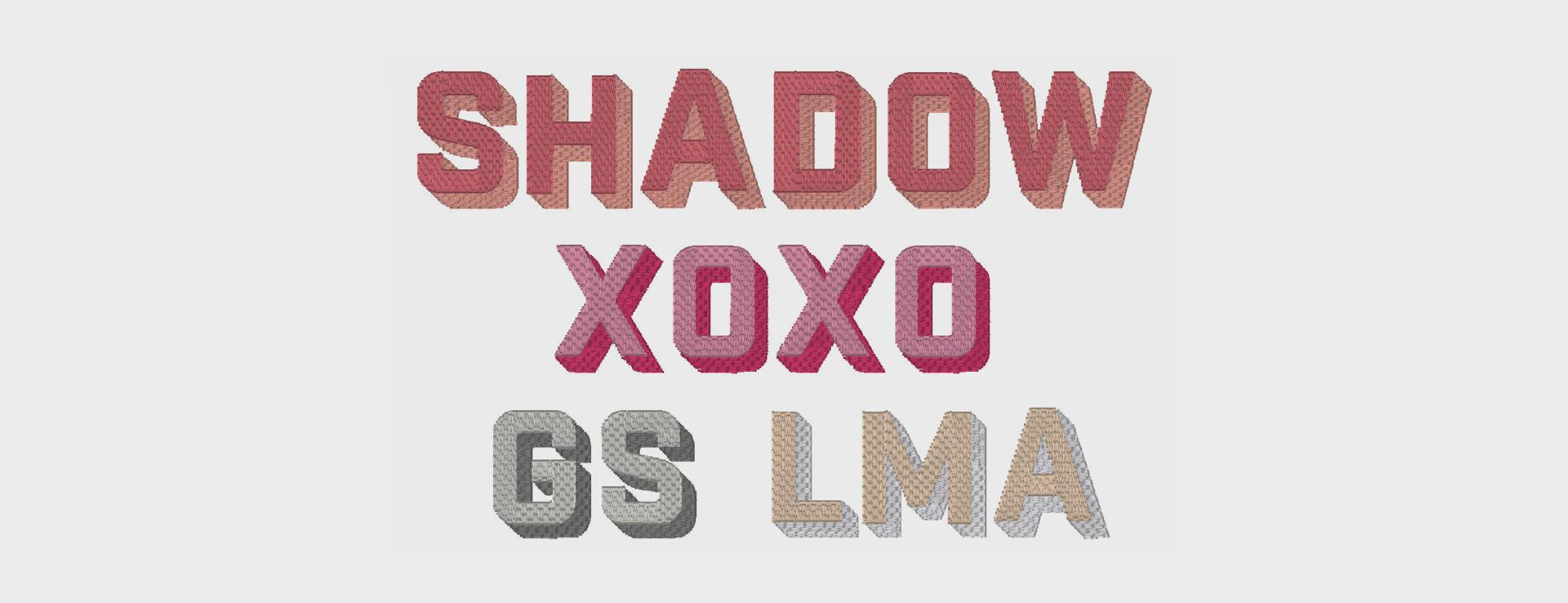 Shadow Block Embroidery Font .bx File 2 Sizes *for Embrilliance software*