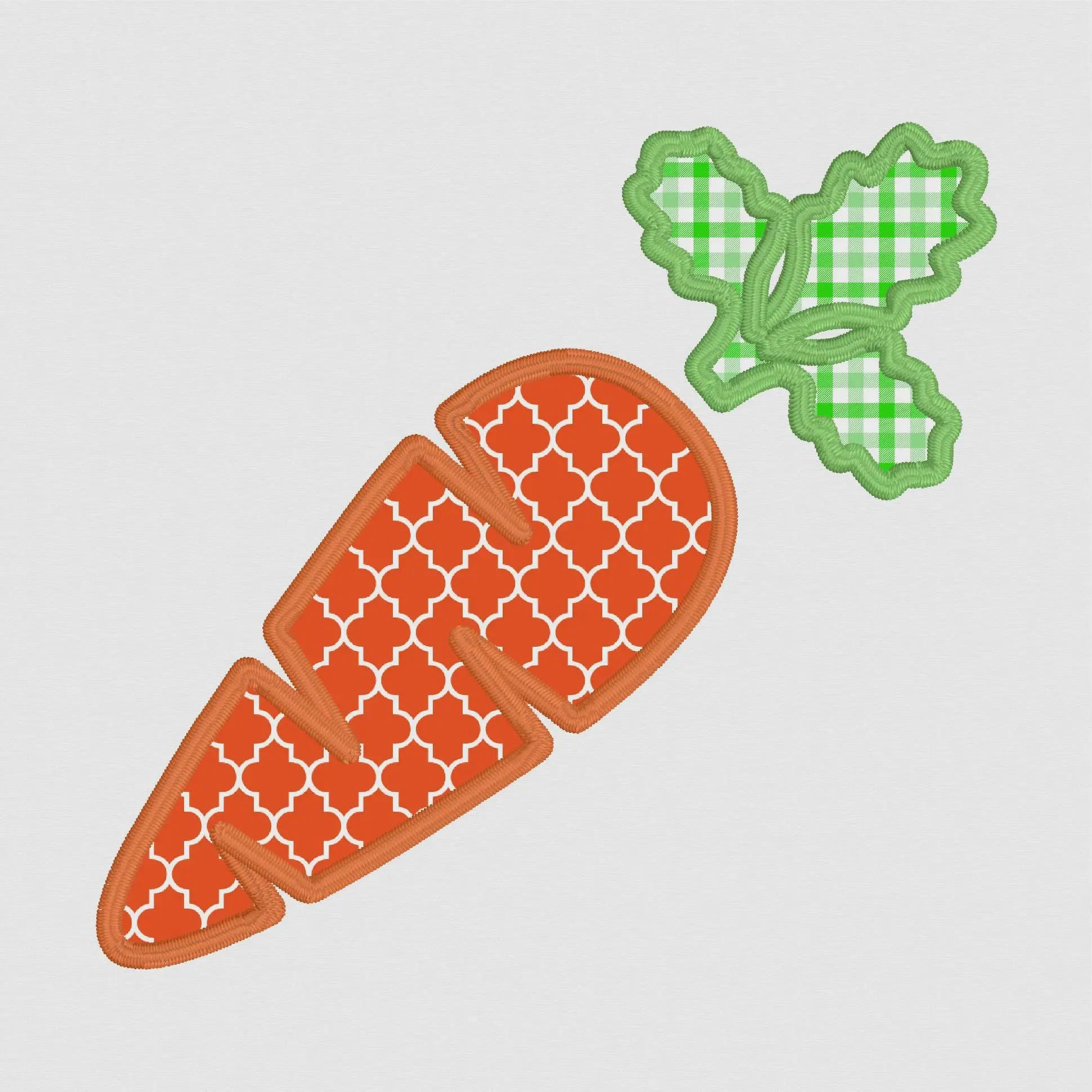 Easter Carrot Appliqué Design: Embroidery File (Digital Download)