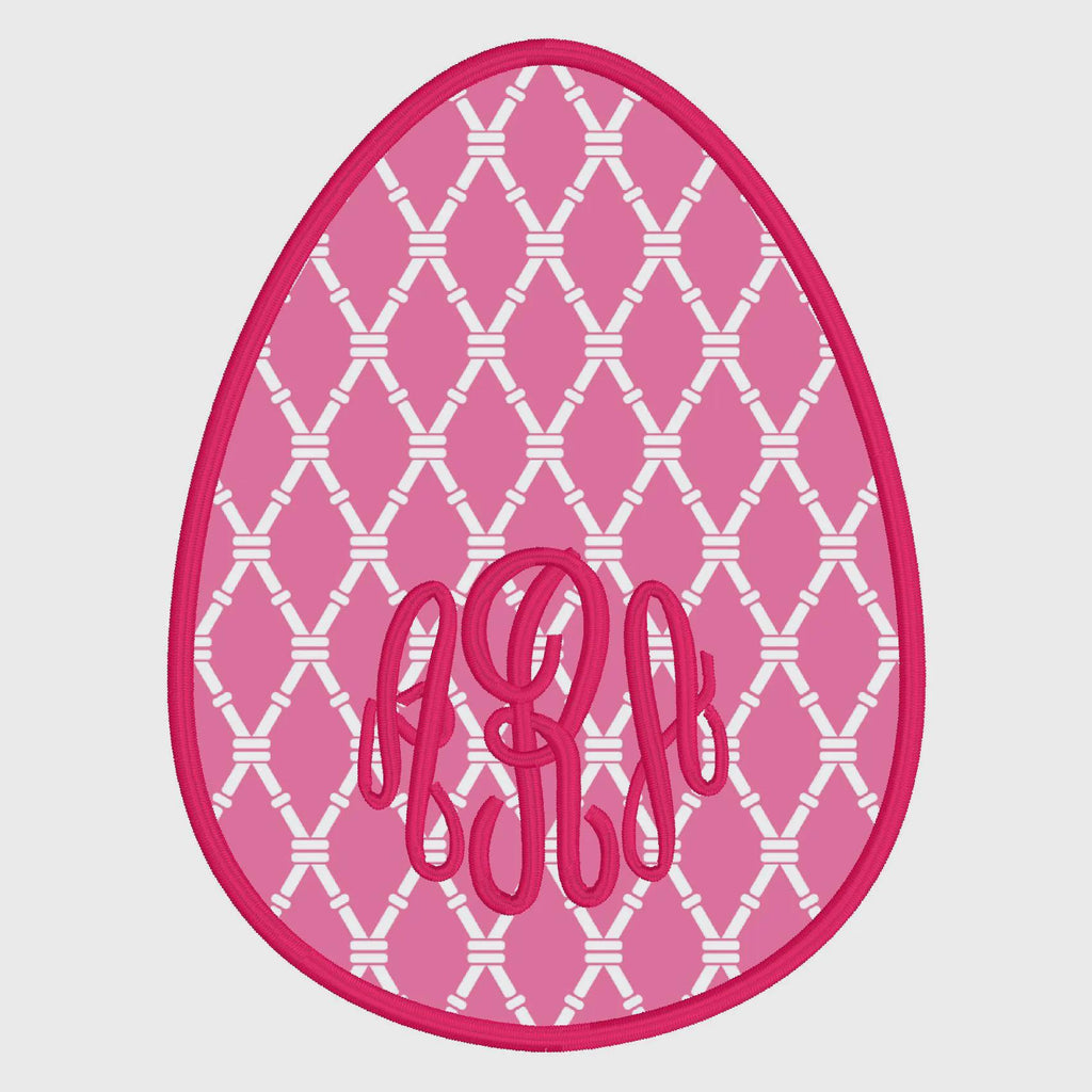 2 Sizes Easter Egg Appliqué Embroidery Design 9 Format Files Instant Download