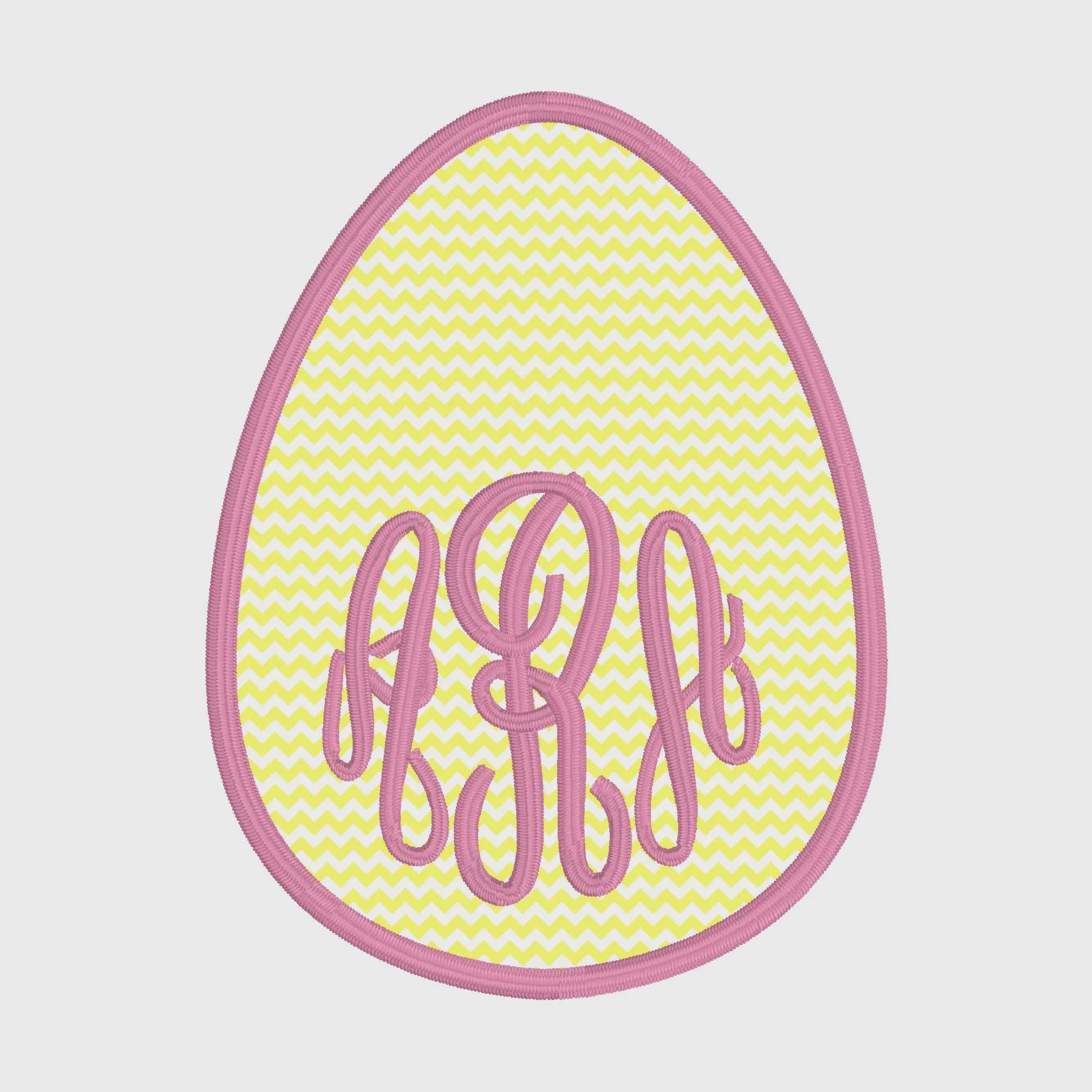 2 Sizes Easter Egg Appliqué Embroidery Design 9 Format Files Instant Download