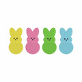 2 Sizes Bundle 4 Easter Peeps Candy Bunnies Embroidery Design Download