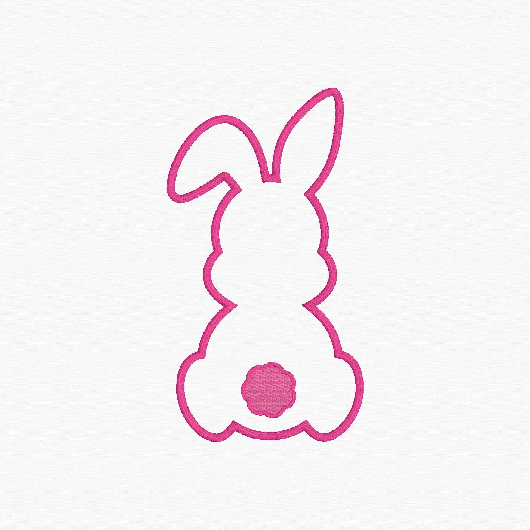 Easter Bunny Appliqué Embroidery Design Download 2 Sizes