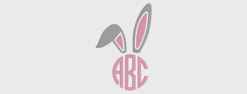 Bunny Ears Smiley Face Embroidery File Bundle (Instant Download)