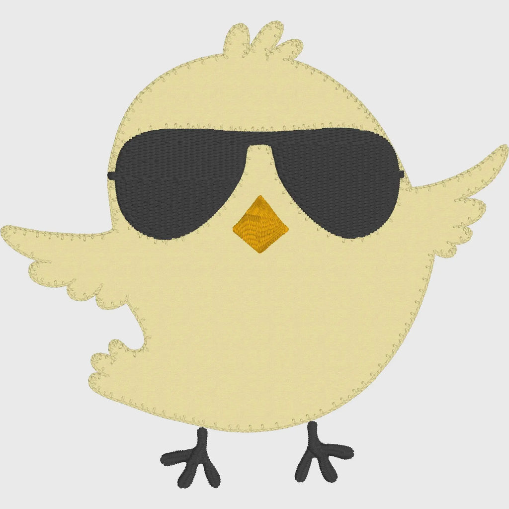 Easter Chick Appliqué Embroidery Design: 3 Sizes + Bonus (Instant Download)