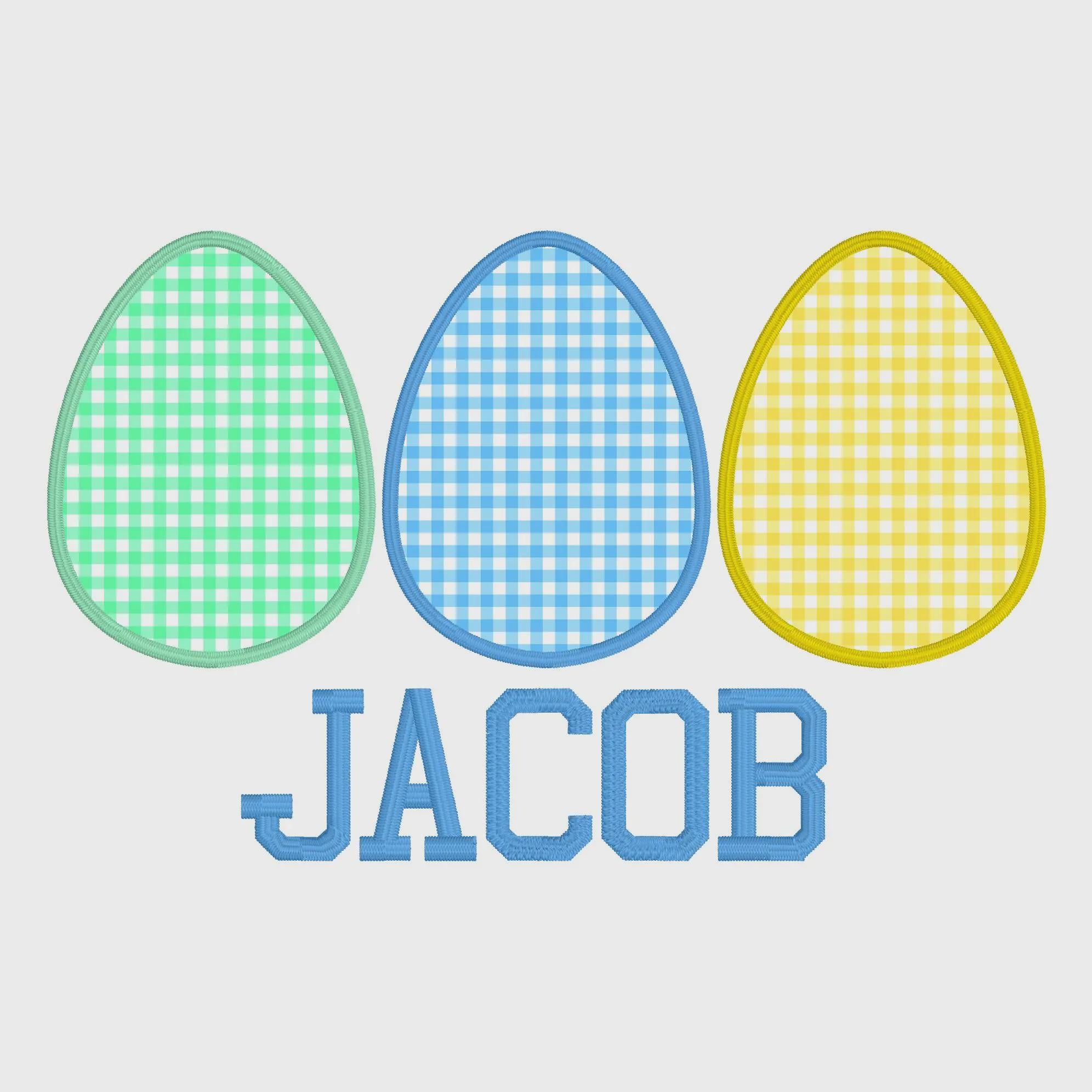 Easter Egg Appliqué Embroidery Design: 3 Sizes (Digital Download)