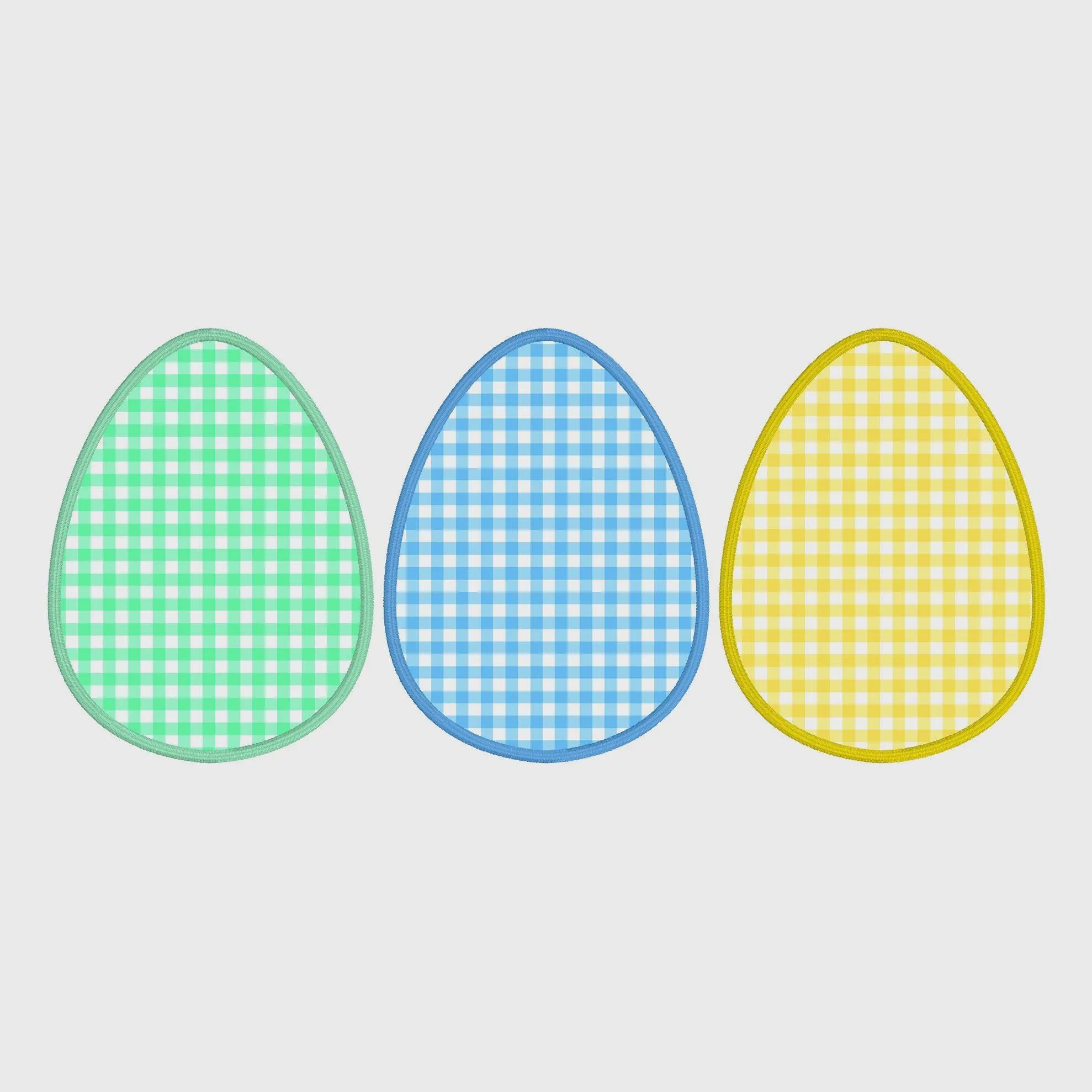 Easter Egg Appliqué Embroidery Design: 3 Sizes (Digital Download)