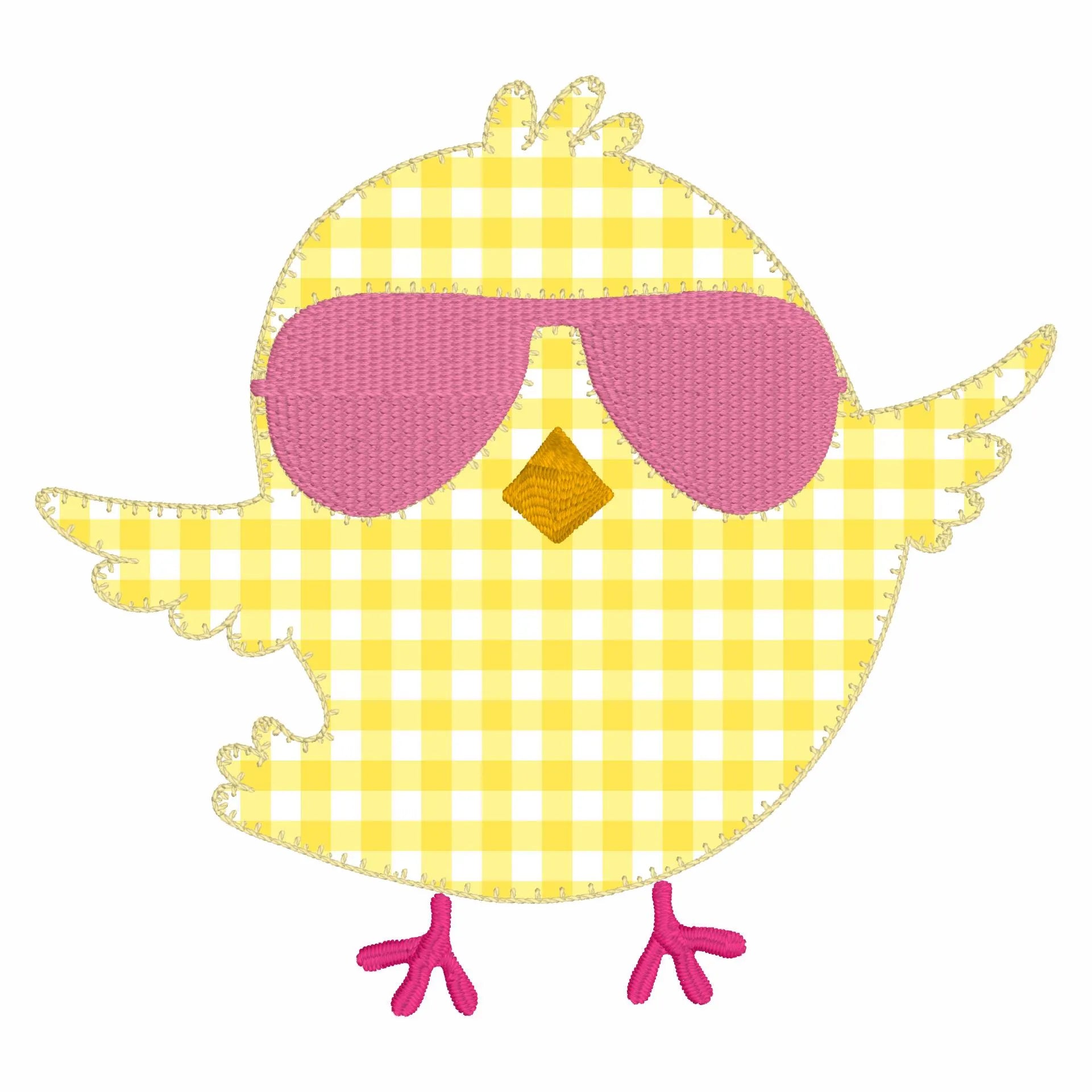 Easter Chick Appliqué Embroidery Design: 3 Sizes + Bonus (Instant Download)