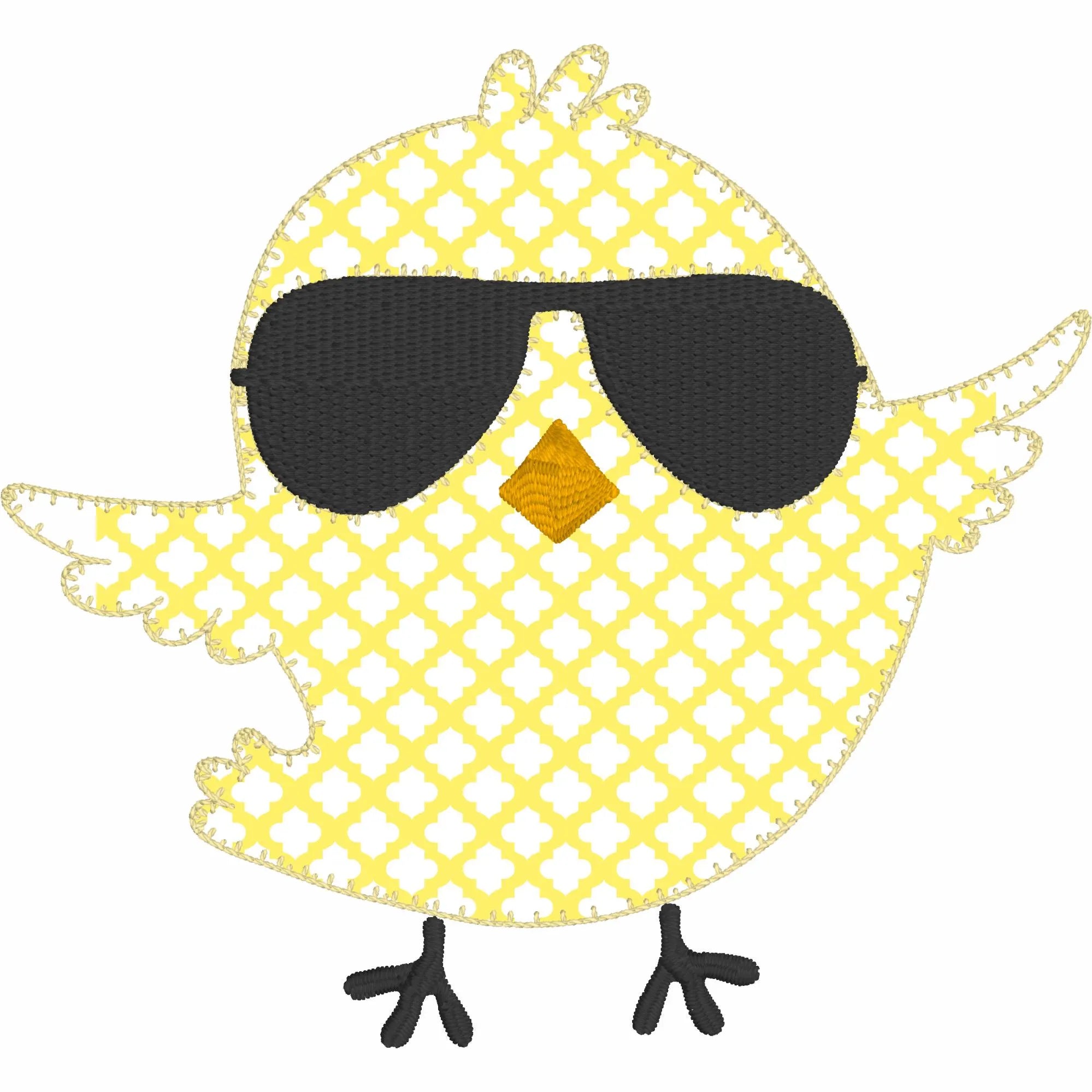 Easter Chick Appliqué Embroidery Design: 3 Sizes + Bonus (Instant Download)