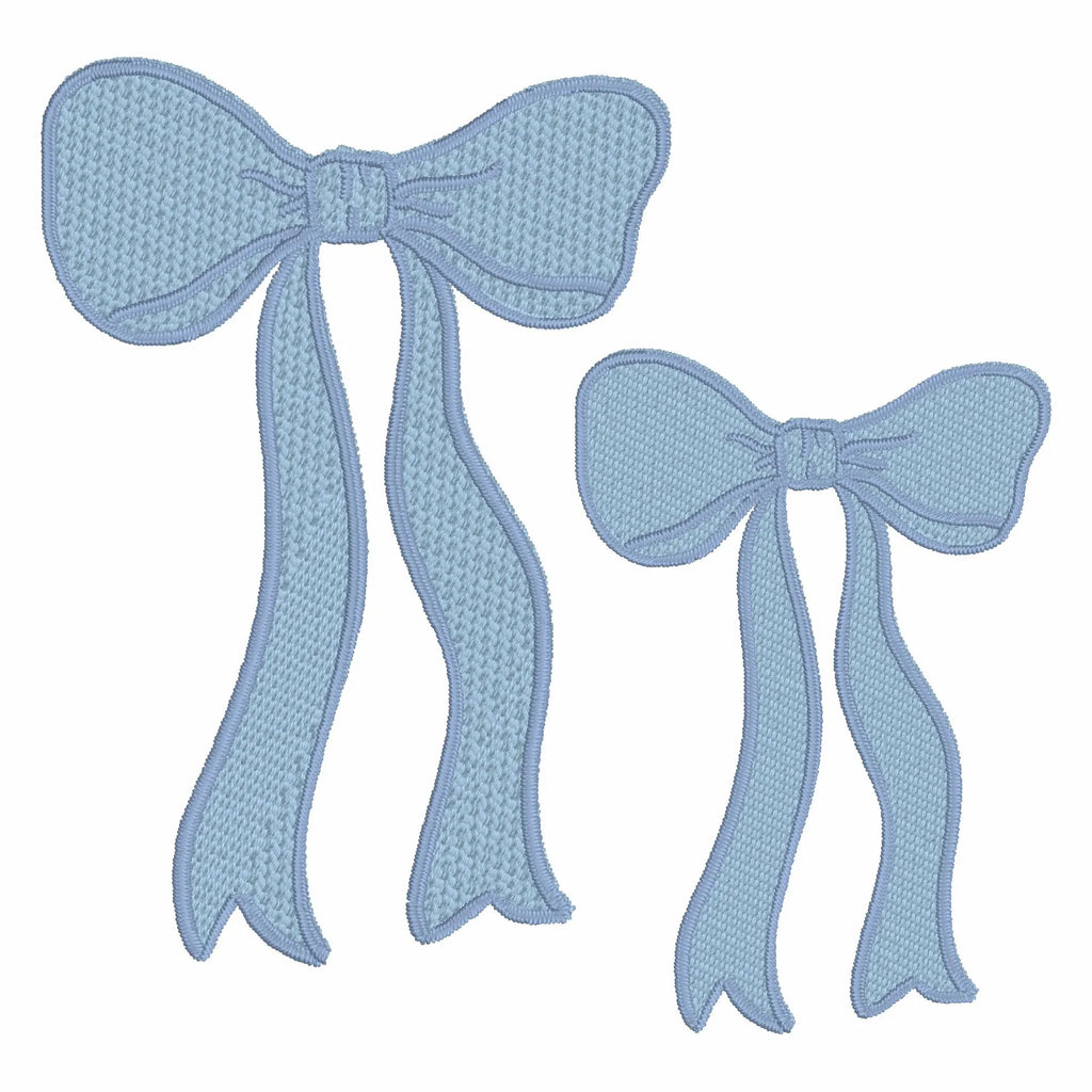 Coquette Bow Embroidery Design: Monogram Toppers Bundle (10 Sew Formats, Instant Download)