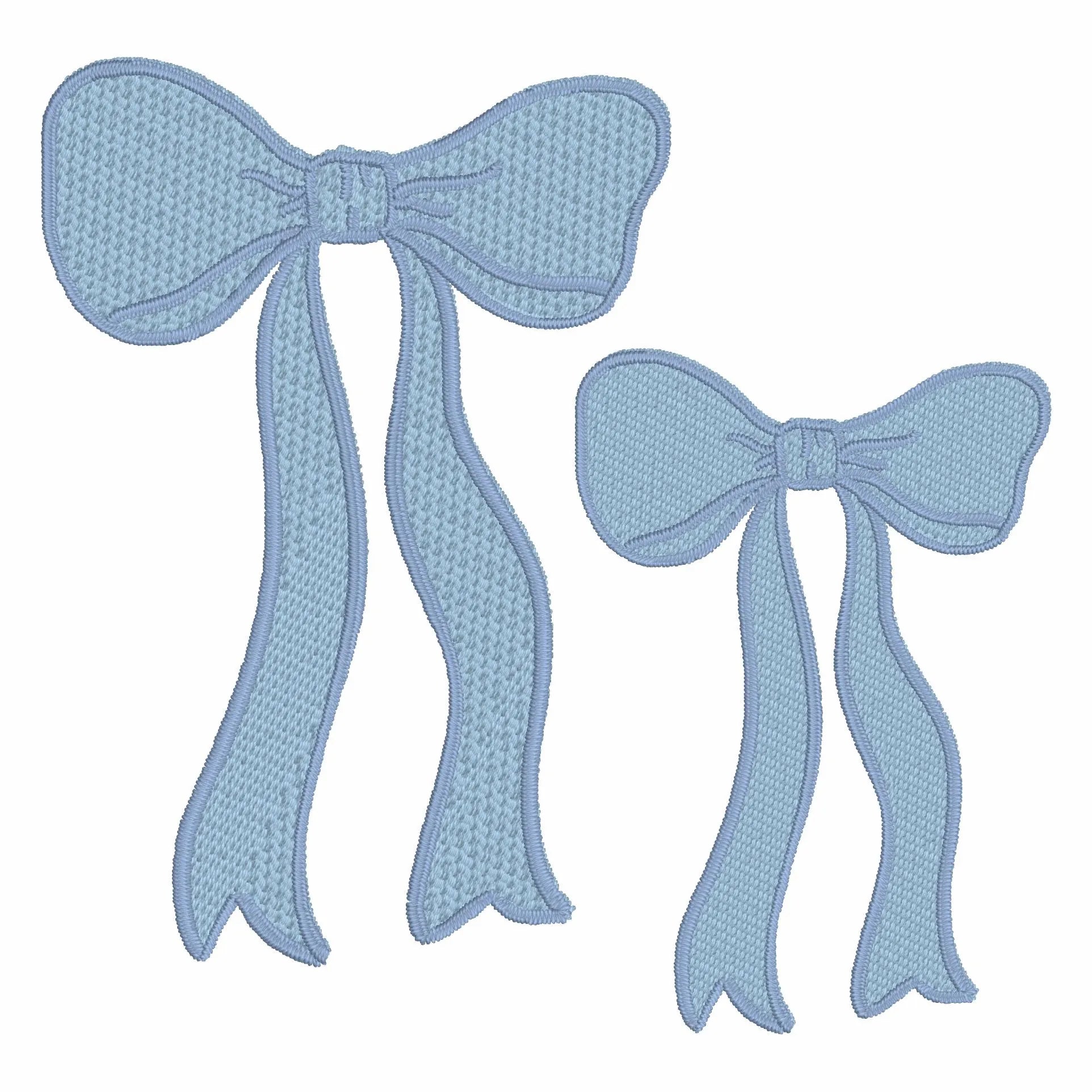 Coquette Bow Embroidery Design: Monogram Toppers Bundle (10 Sew Formats, Instant Download)