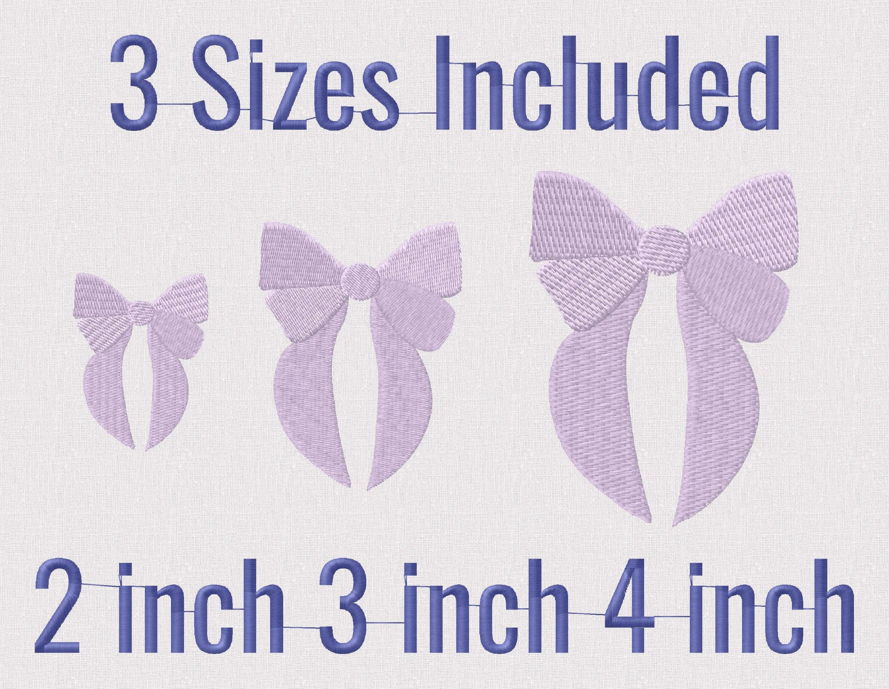 Coquette Bow Embroidery Design: Monogram Toppers Bundle (10 Sew Formats, Instant Download)