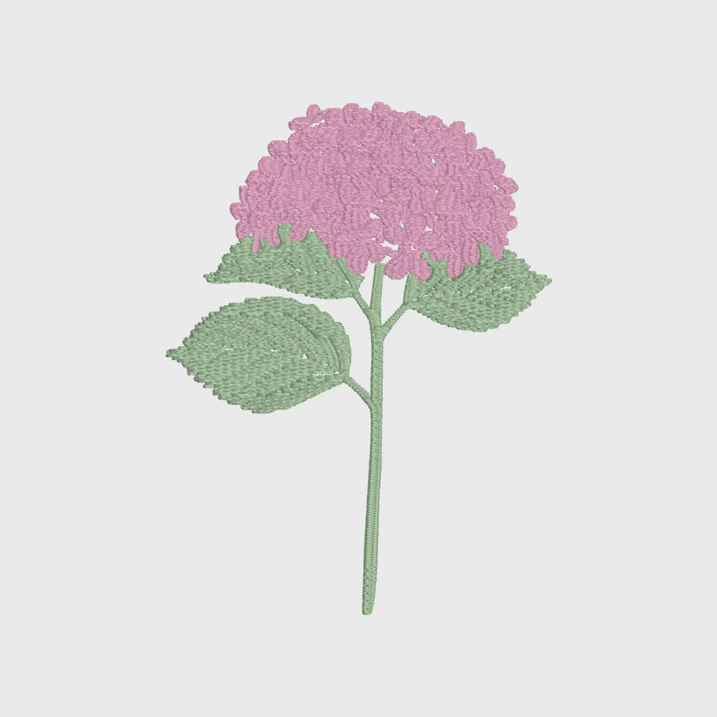 Hydrangea Embroidery Design: 2 Sizes, 9 Formats (Instant Download File)