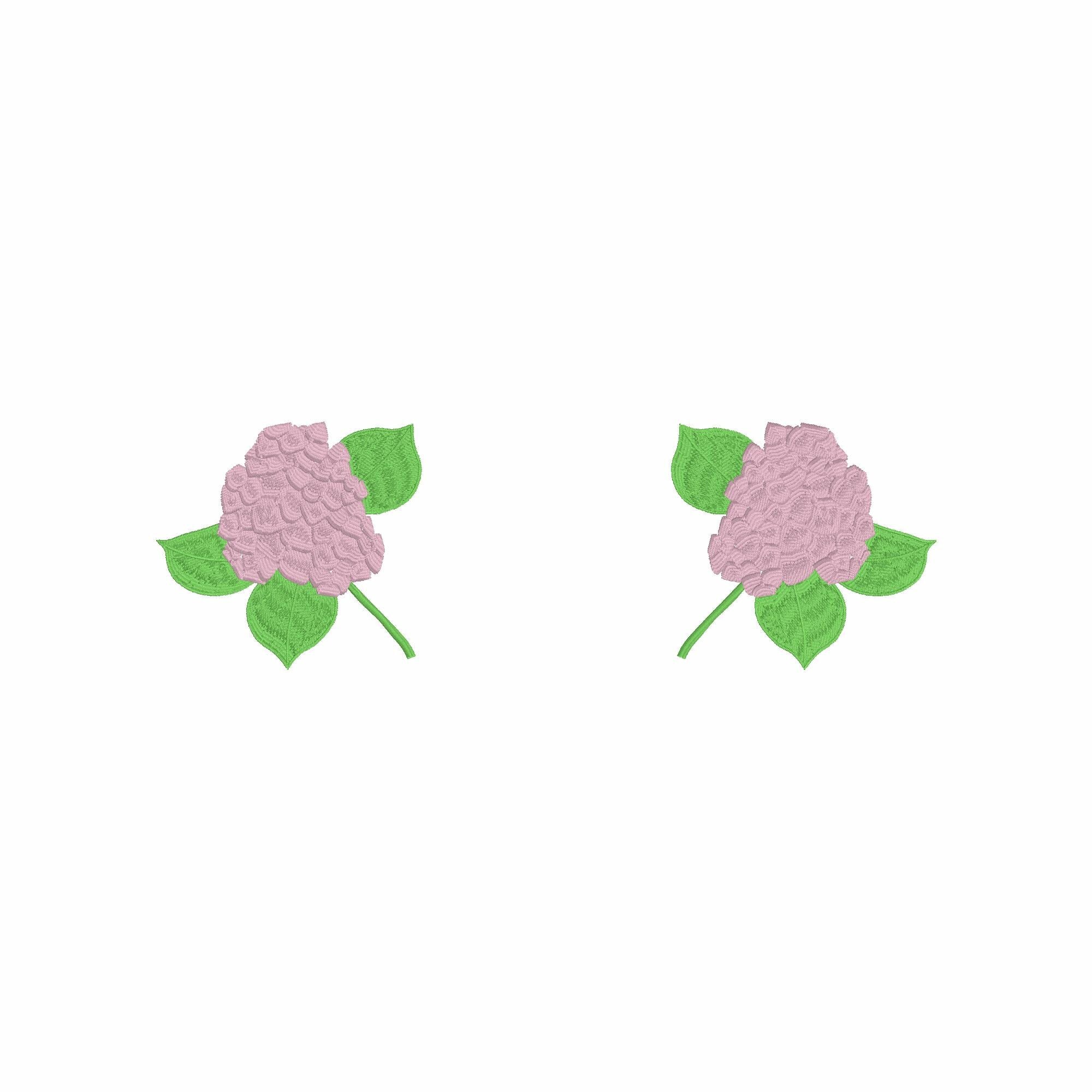 Hydrangea Monogram Embroidery Frame: 9.5" and 4" (Digital Download, Multiple Formats)