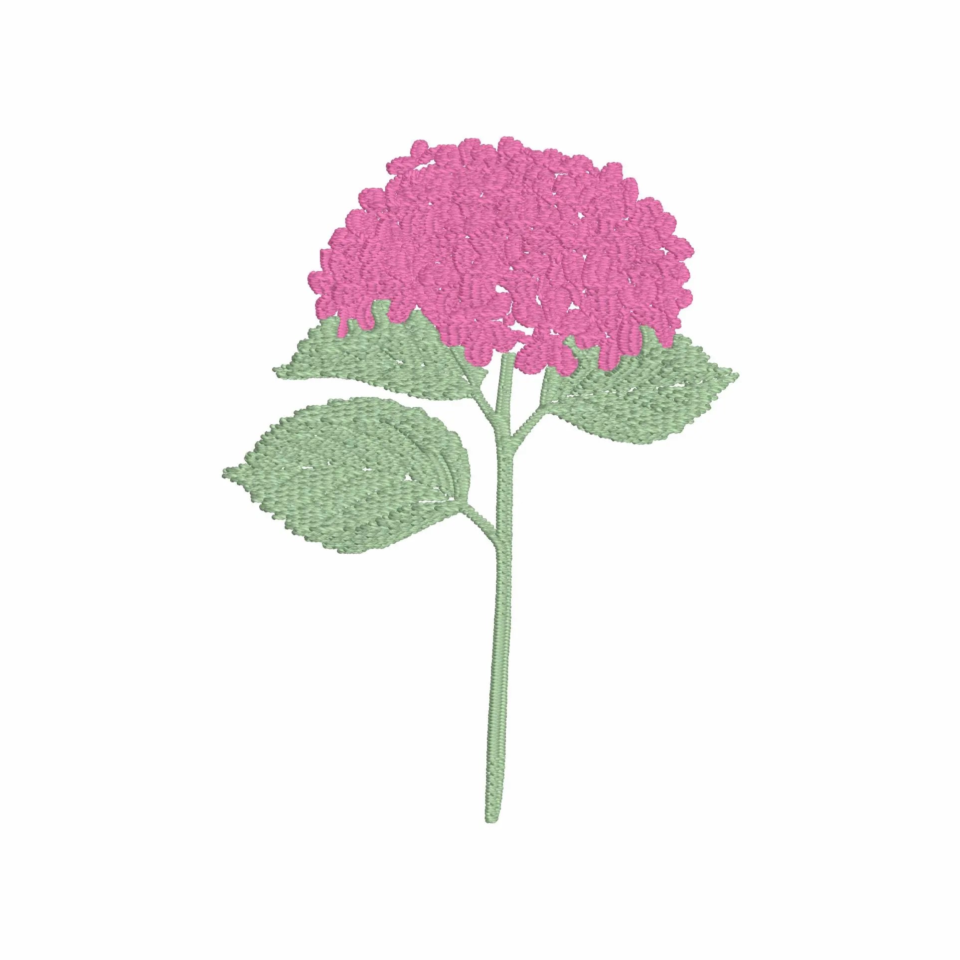 Hydrangea Embroidery Design: 2 Sizes, 9 Formats (Instant Download File)