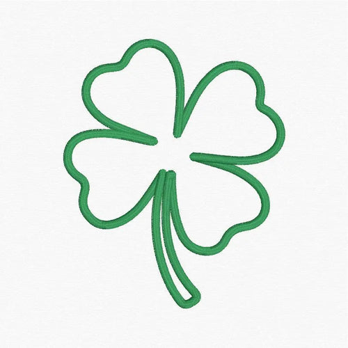 4 Leaf Clover St Patricks Day Applique Embroidery Files 2 Sizes Instant Download