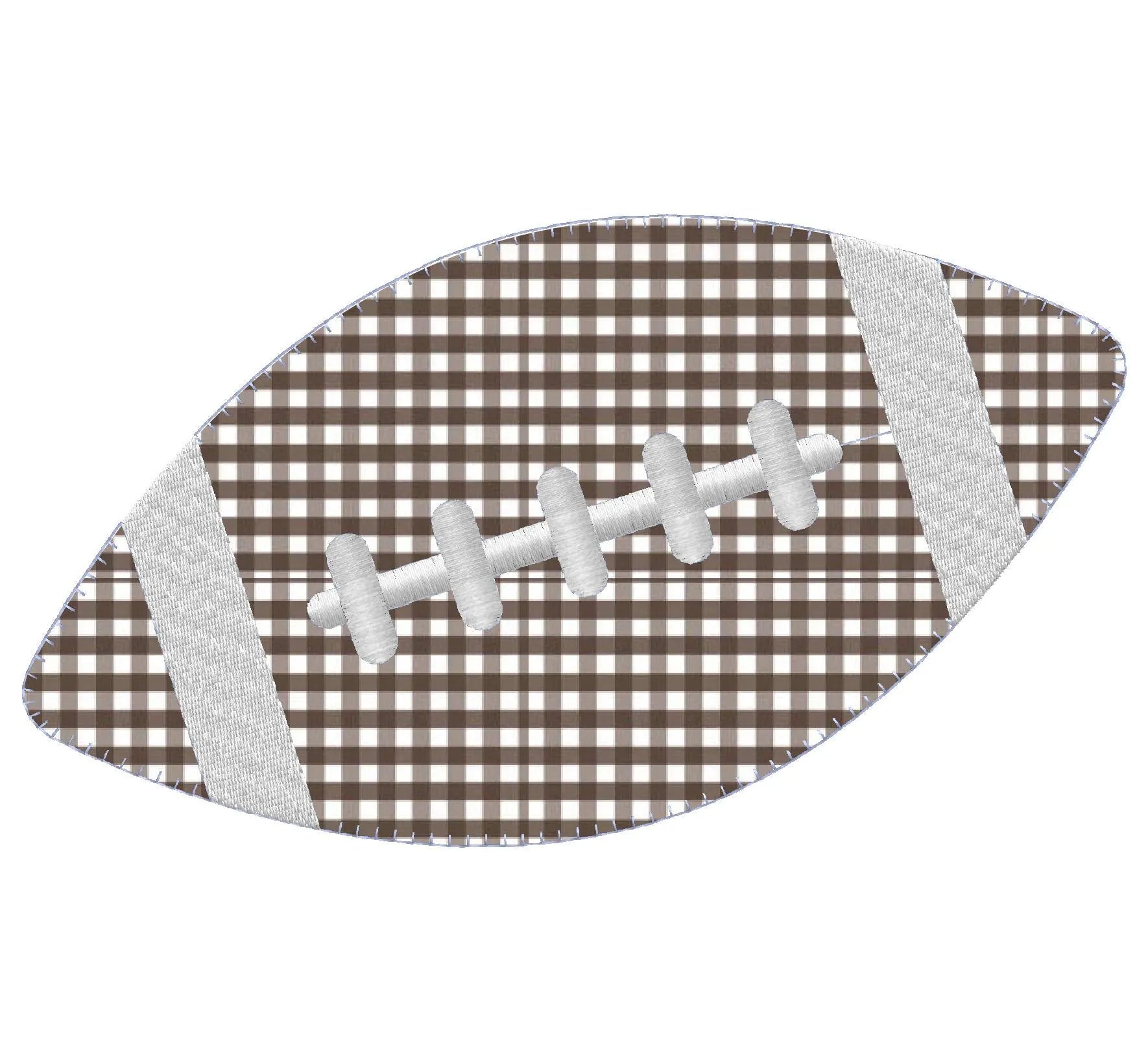 Football Appliqué Embroidery File: 3 Sizes, 10 Formats (Instant Download)
