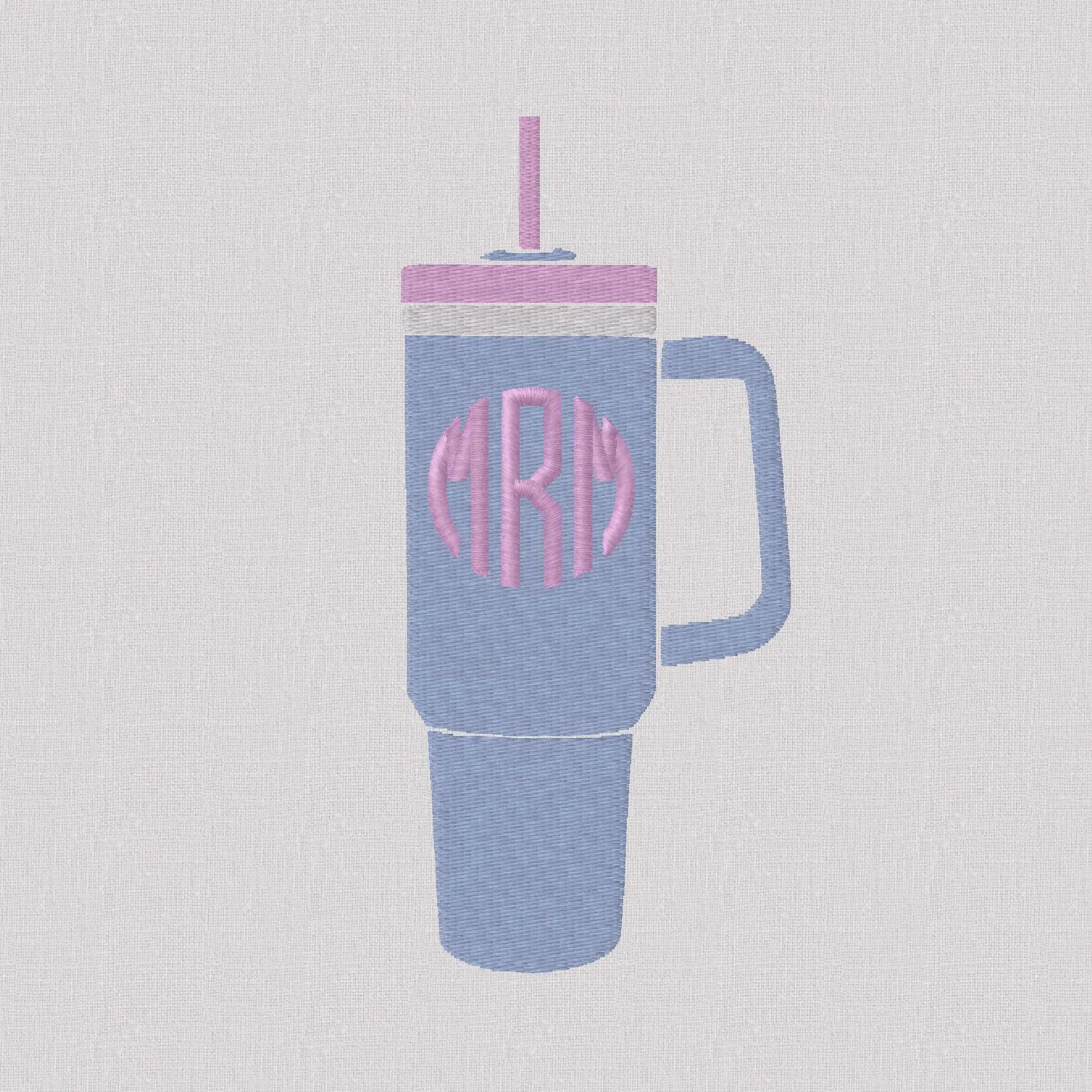 Tumbler Cup Embroidery File Can be Layered with a Monogram 10 Sew Stitch Formats