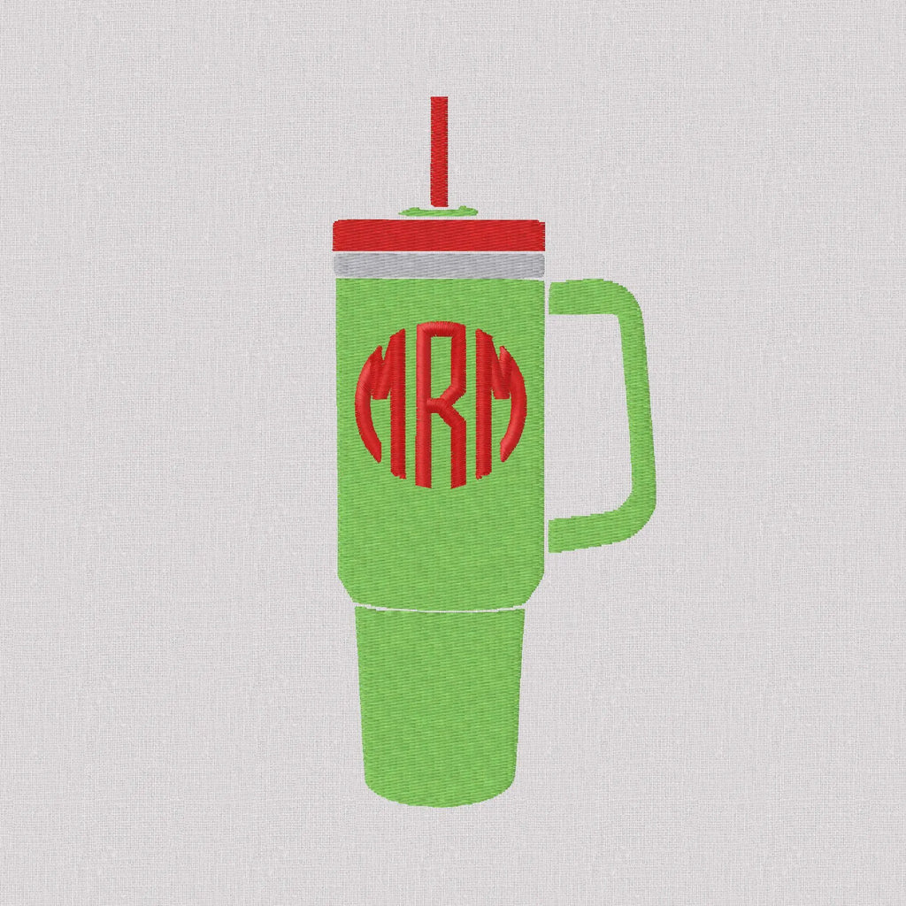 Tumbler Cup Embroidery File Can be Layered with a Monogram 10 Sew Stitch Formats