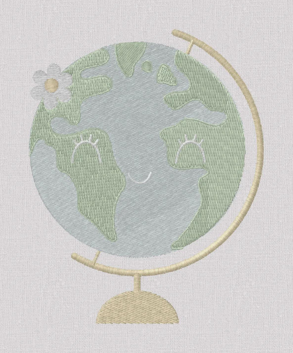 Globe Back to School Embroidery Design (3.98" x 3.17")