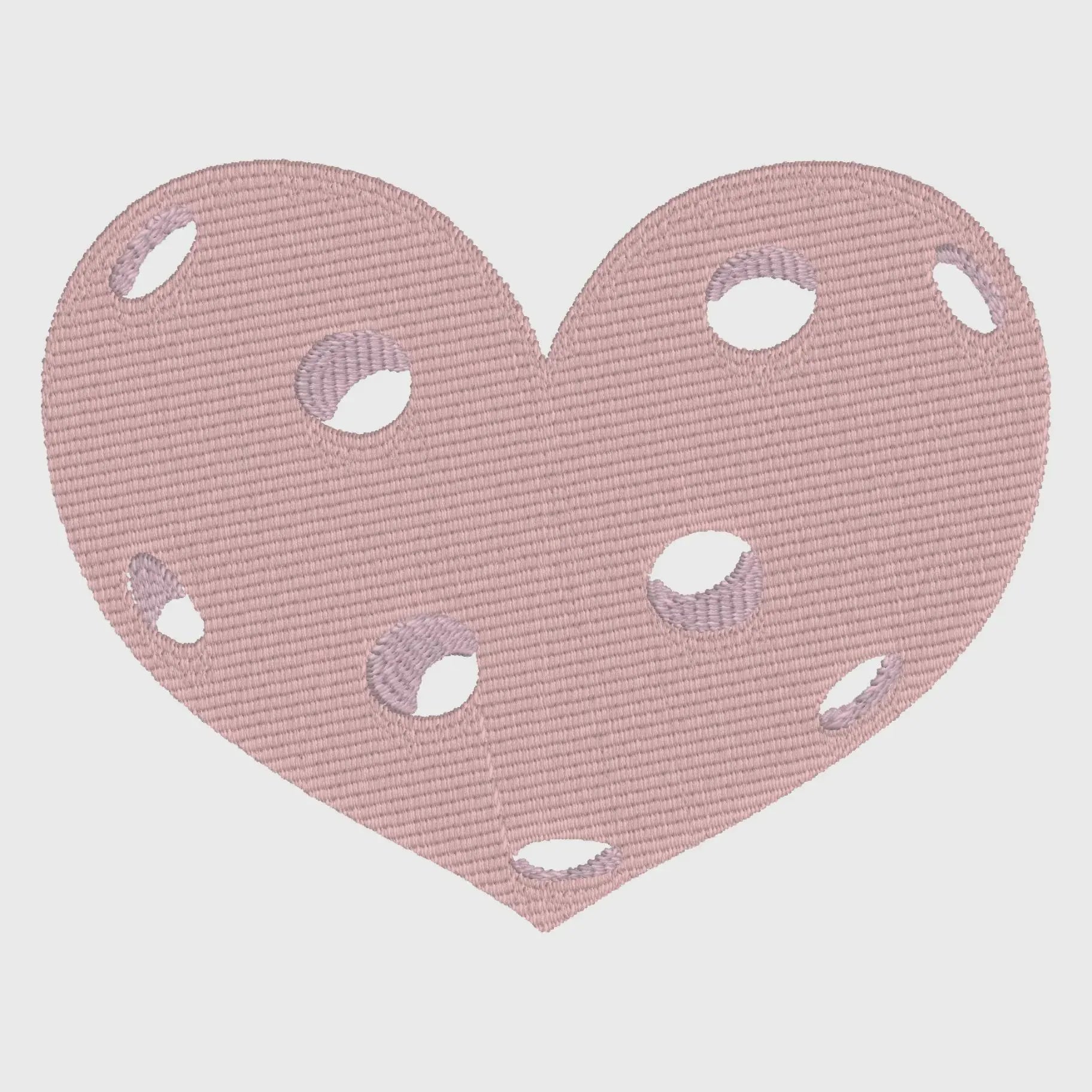 Heart Pickleball Embroidery File: Preppy Design (3 Sizes, Multiple Formats)