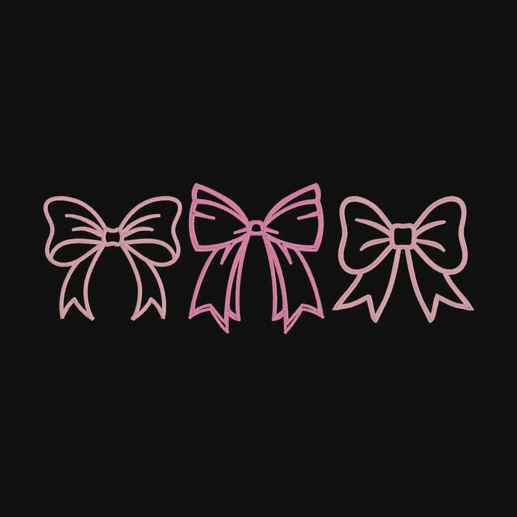 Large 3 Bows Design File Embroidery Design 8 Instant Downloads
