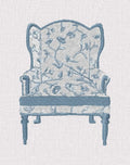 Chinoiserie Chair Embroidery Design: Grandmillennial Stitch File in 10 Formats + SVG File