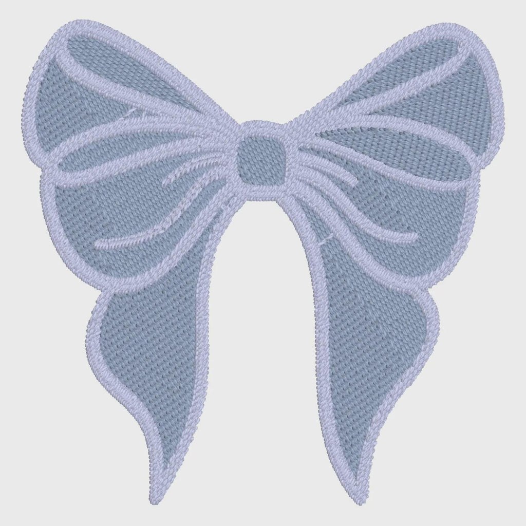 Coquette Bow Monogram Embroidery Design: 3" Stitch File (10 Formats, Instant Download)