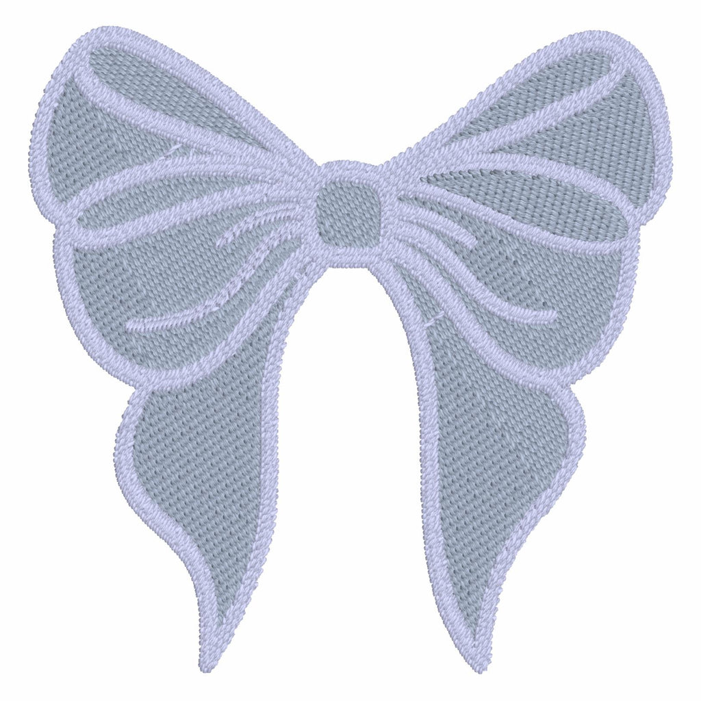 Coquette Bow Monogram Embroidery Design: 3" Stitch File (10 Formats, Instant Download)
