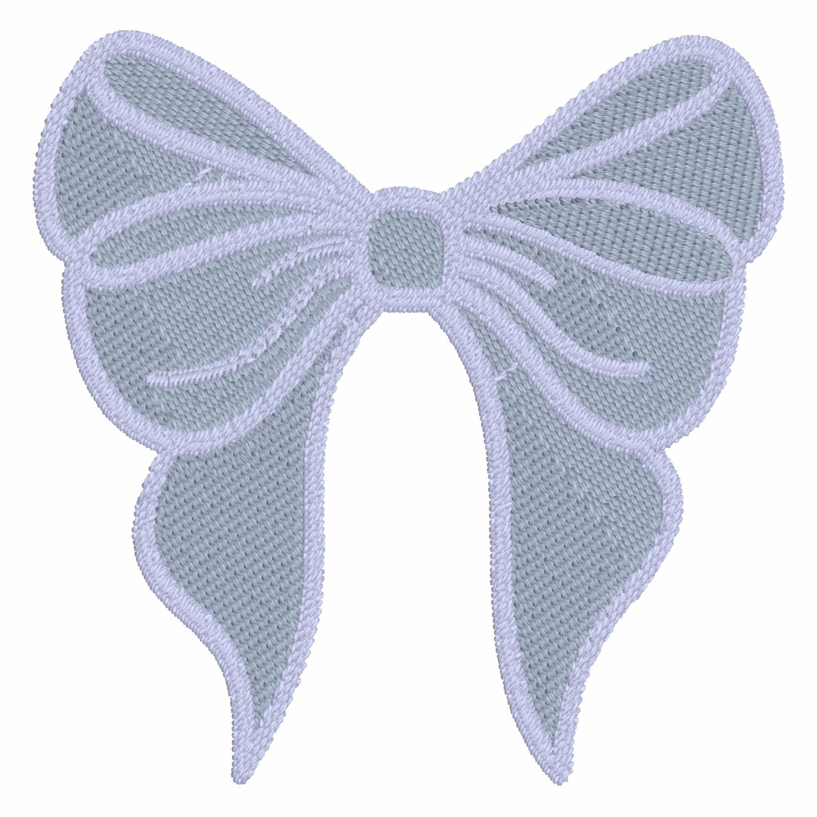 Coquette Bow Monogram Embroidery Design: 3" Stitch File (10 Formats, Instant Download)