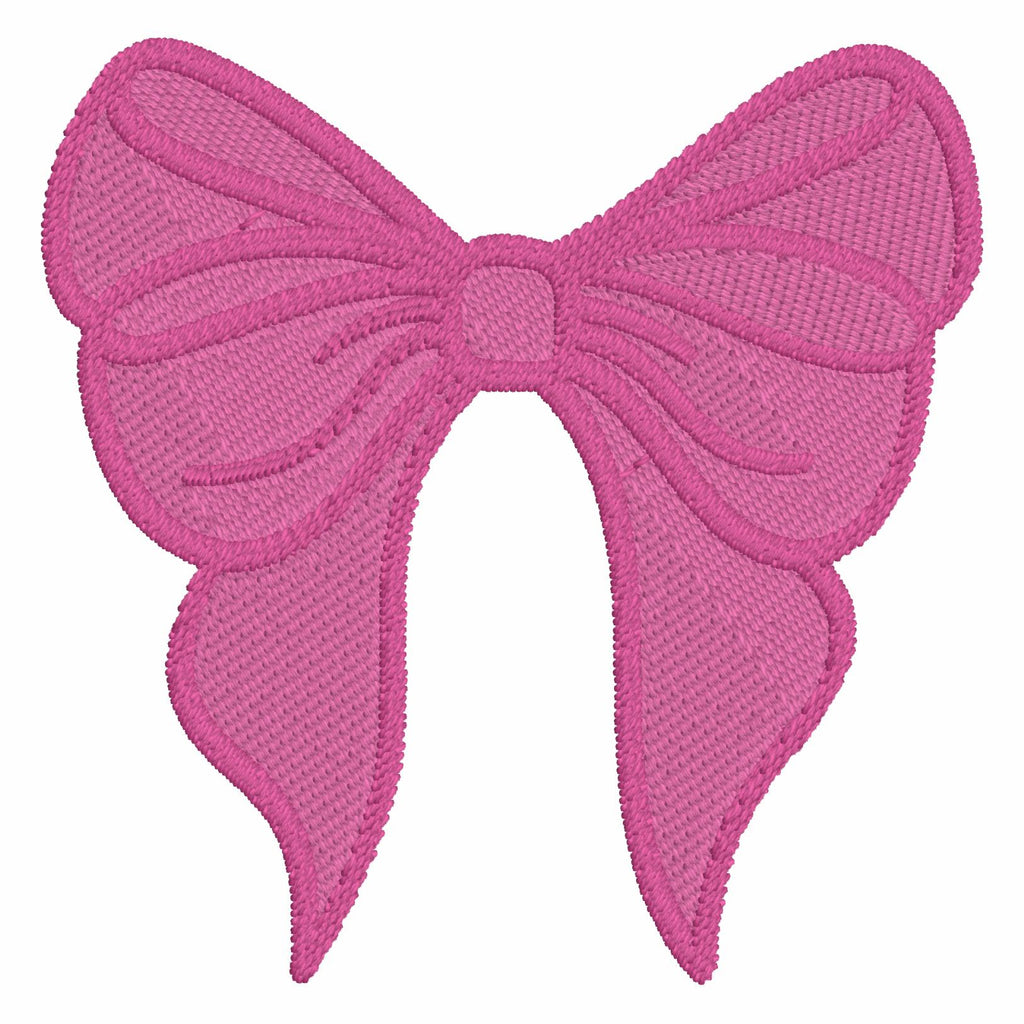 Coquette Bow Monogram Embroidery Design: 3" Stitch File (10 Formats, Instant Download)