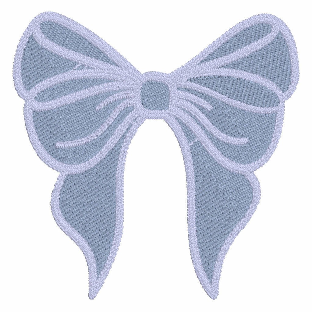 Coquette Bow Monogram Embroidery Design: 3" Stitch File (10 Formats, Instant Download)