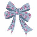 Floral Bow Embroidery Design: Dainty Flowers Stitch File (4 Inch, 10 Formats, Instant Download)