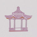Pagoda House Embroidery Design: 10 File Formats (Digital Download)