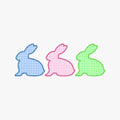 3 Easter Bunnies Appliqué Embroidery Design Download 2 Sizes 9 Sew File Formats