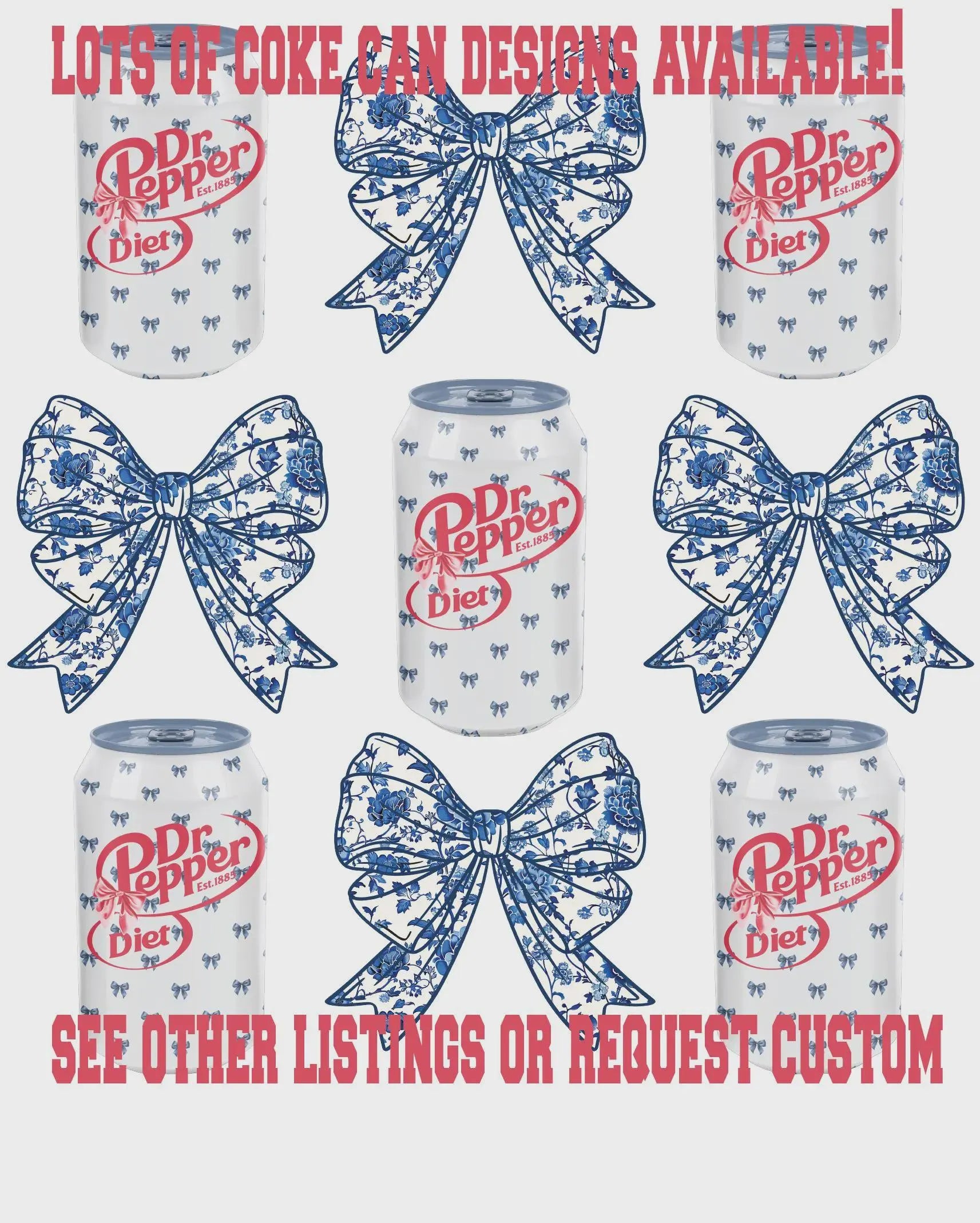 MAMA Bow Chinoiserie Blue Toile Preppy Digital Download for T-Shirt Transfer Design PNG File