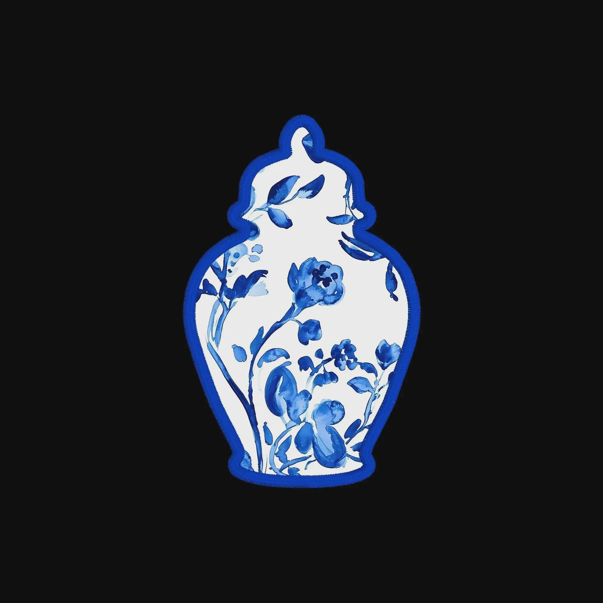 Ginger Jar Applique Embroidery Design 8 Instant Downloads