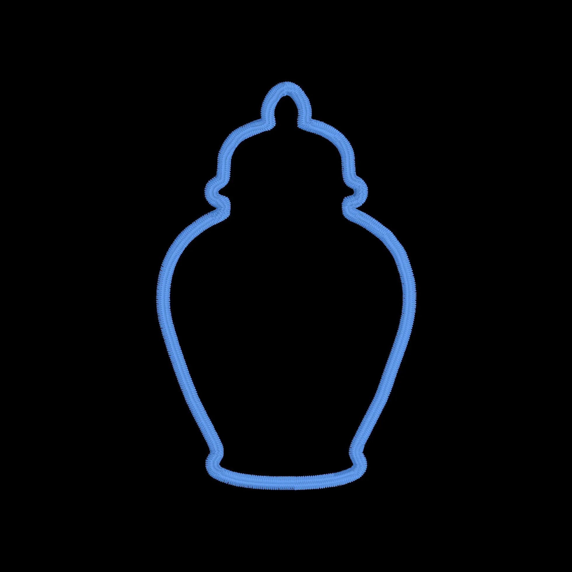 Ginger Jar Applique Embroidery Design 8 Instant Downloads