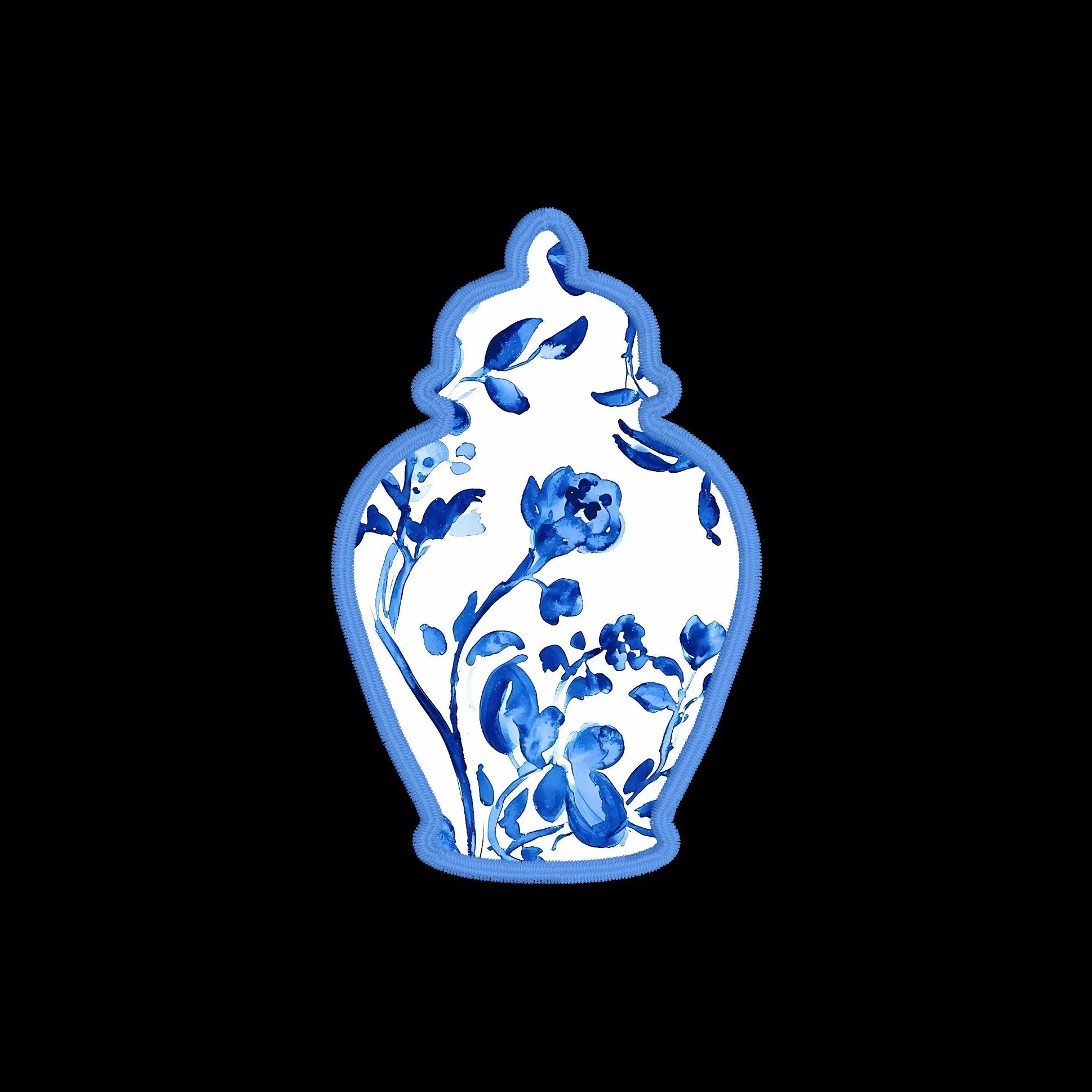 Ginger Jar Applique Embroidery Design 8 Instant Downloads