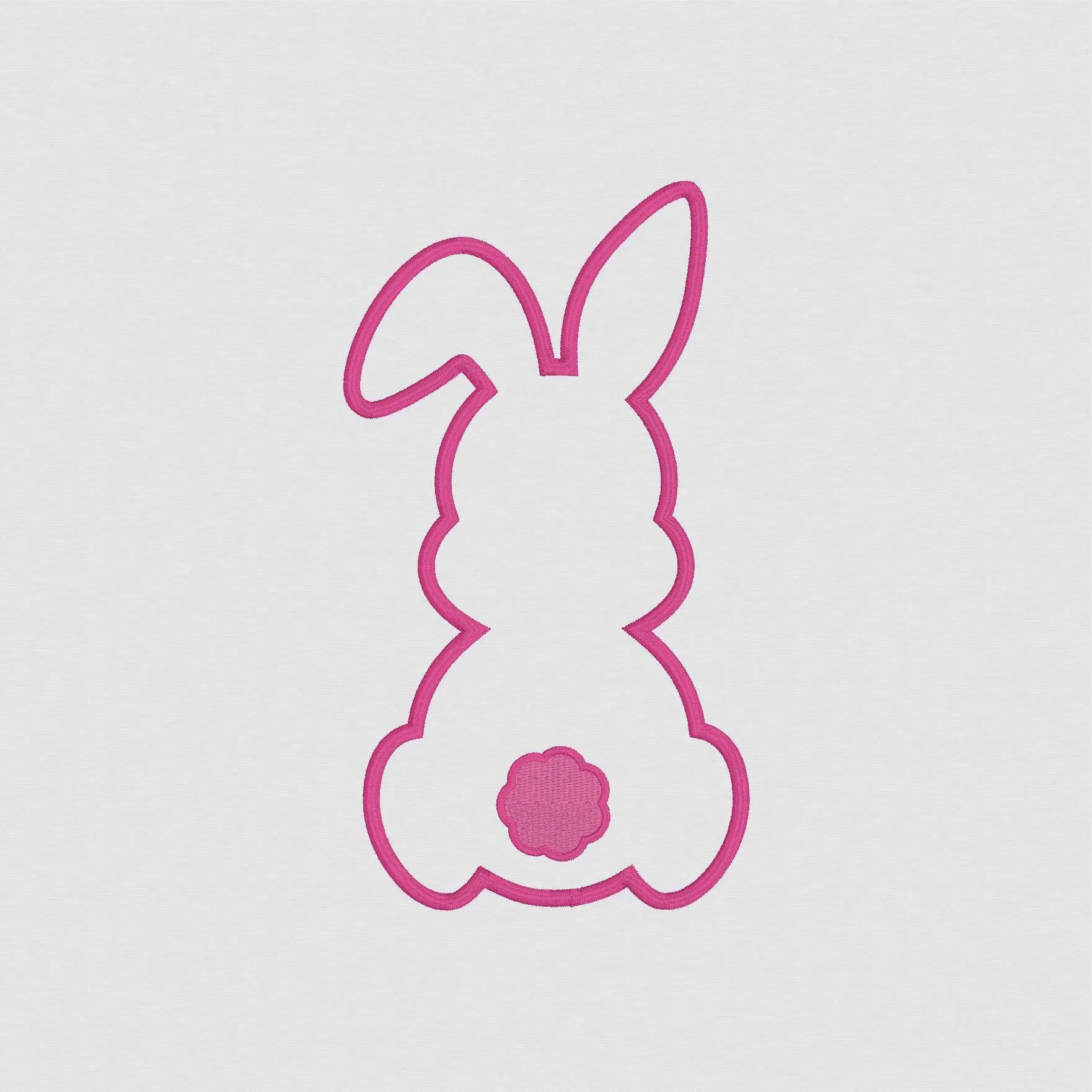 Easter Bunny Appliqué Embroidery Design Download 2 Sizes