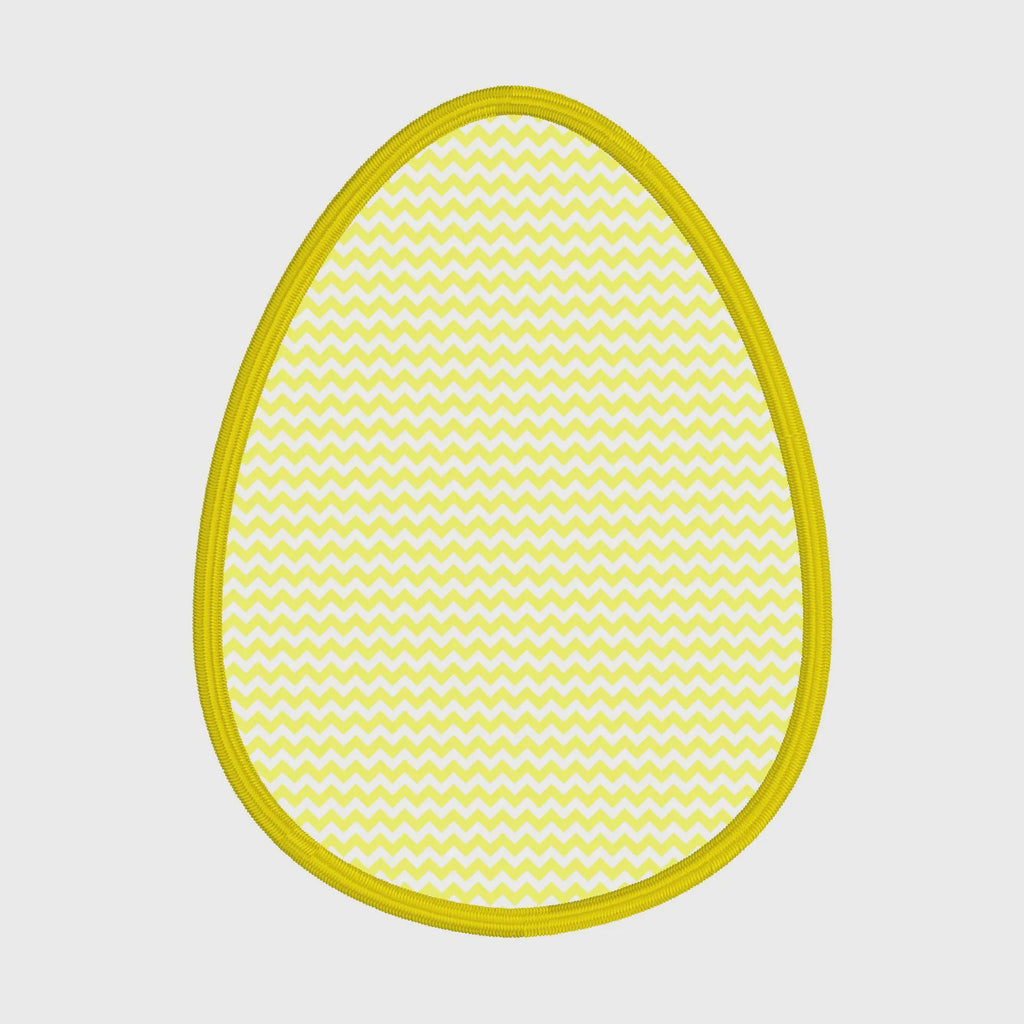 2 Sizes Easter Egg Appliqué Embroidery Design 9 Format Files Instant Download
