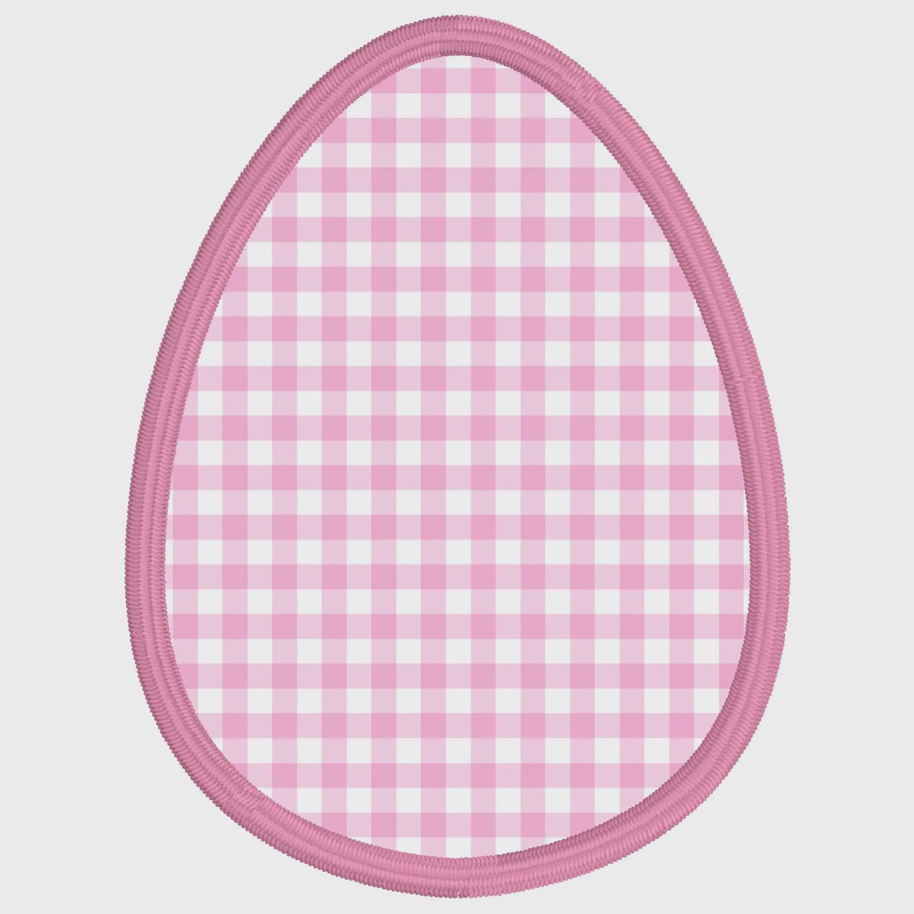 2 Sizes Easter Egg Appliqué Embroidery Design 9 Format Files Instant Download