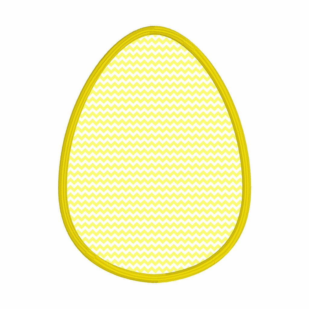 2 Sizes Easter Egg Appliqué Embroidery Design 9 Format Files Instant Download